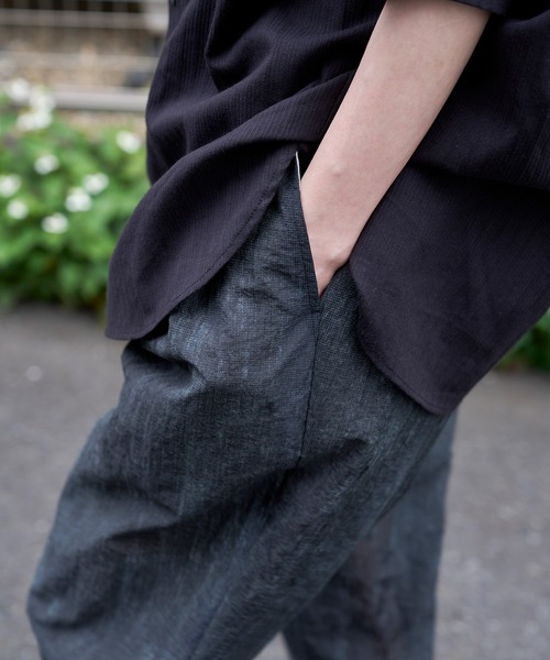 Nora Lily シャツ 「Nora Lily」See-through Parts Switch S/S Shirt