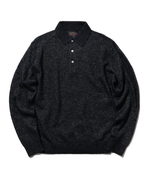 BEAMS PLUSウールシルク混 BEAMS+（ビームスプラス） ポロシャツ 9ゲージ ウール シルク シャギー