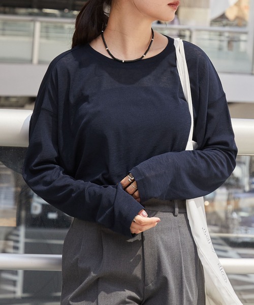 tシャツ 「スマートウォッシュ」フローティ シアートップス レディース | MONO-MART | 08