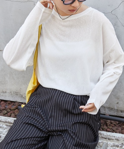 tシャツ 「スマートウォッシュ」フローティ シアートップス レディース | MONO-MART