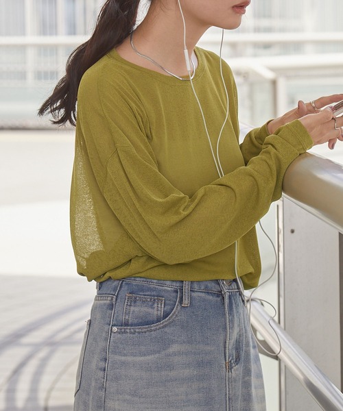 tシャツ 「スマートウォッシュ」フローティ シアートップス レディース | MONO-MART | 07