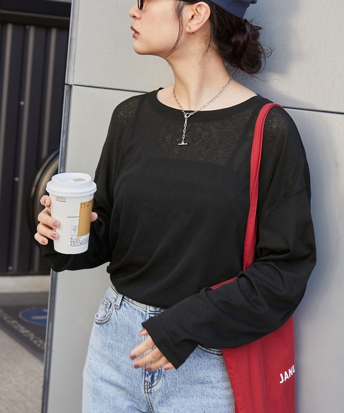 tシャツ 「スマートウォッシュ」フローティ シアートップス レディース | MONO-MART | 02