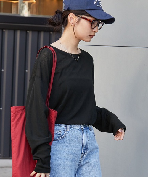 tシャツ 「スマートウォッシュ」フローティ シアートップス レディース | MONO-MART | 22