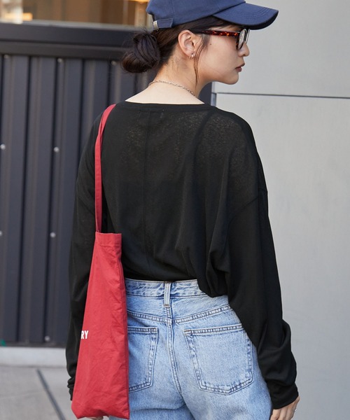 tシャツ 「スマートウォッシュ」フローティ シアートップス レディース | MONO-MART | 25