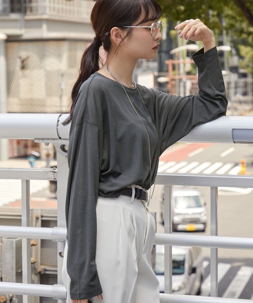 tシャツ 「スマートウォッシュ」フローティ シアートップス レディース | MONO-MART | 30