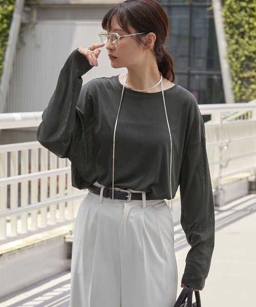 tシャツ 「スマートウォッシュ」フローティ シアートップス レディース | MONO-MART | 31