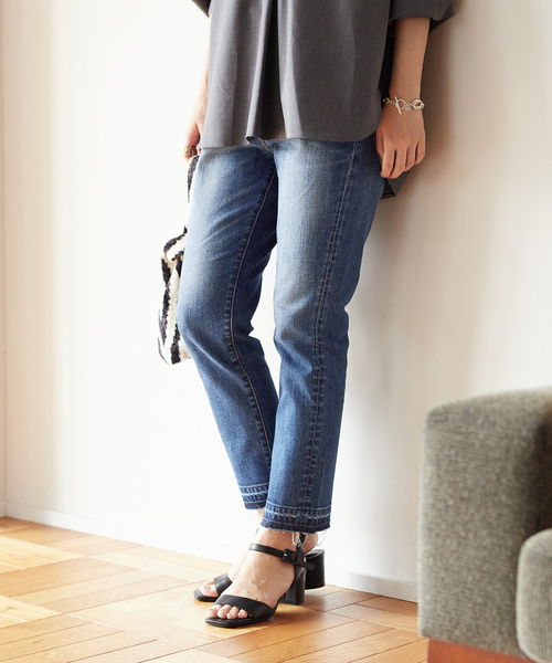 「JOURNAL STANDARD」 デニムパンツ 40 ネイビー レディース