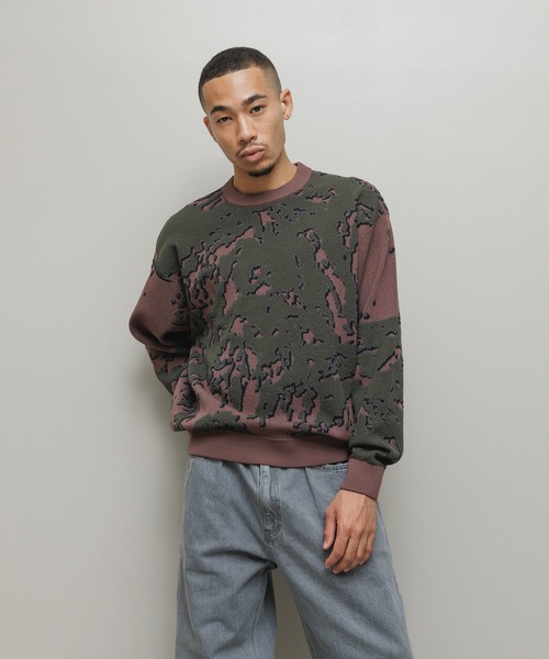 bal（バル） セーター ニット JACQUARD PATTERN CREWNECK SWEATER