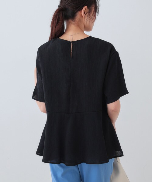 NINEペプラムＴシャツ MOMO】アシメフリルドッキングペプラムTシャツ | prose verse(プロズ