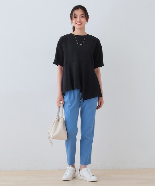 INDIVI（インディヴィ） tシャツ 「洗える」ペプラムトップス
