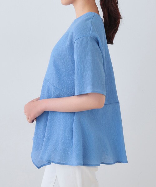 INDIVI（インディヴィ） tシャツ 「洗える」ペプラムトップス