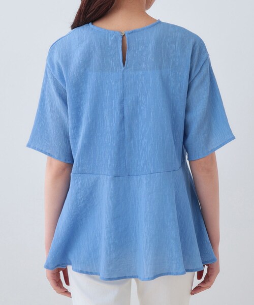 INDIVI（インディヴィ） tシャツ 「洗える」ペプラムトップス