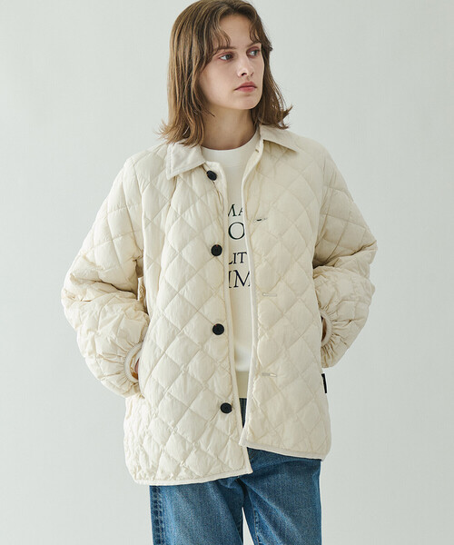 GYMPHLEX コート アウター Gymphlex | キルトダウンパフスリーブミドル