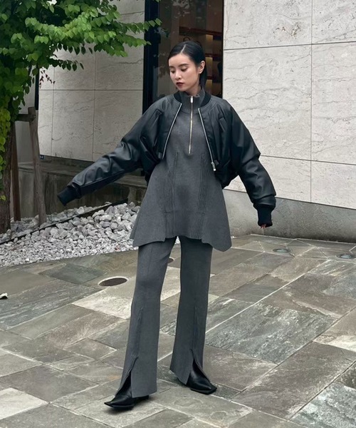 新品タグ付きUN3D.ランダムストライプハーフニット定価29700円 UN3D. ランダムストライプハーフニット