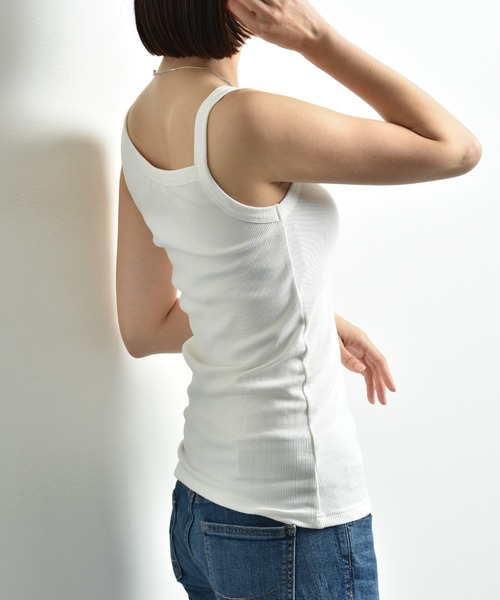 「INTERPLANET」 ノースリーブトップス FREE オレンジ レディース_画像6