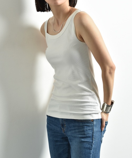 「INTERPLANET」 ノースリーブトップス FREE オレンジ レディース_画像9