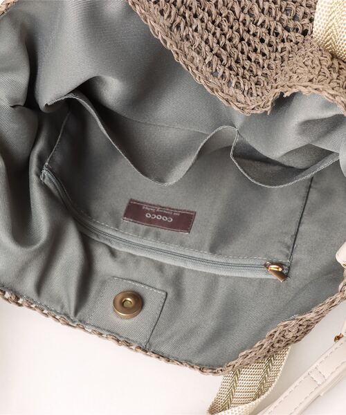 「COOCO」 かごバッグ 9 ブラック レディース_画像6