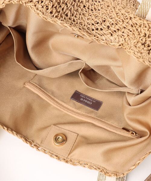 「COOCO」 かごバッグ 9 ブラック レディース_画像7