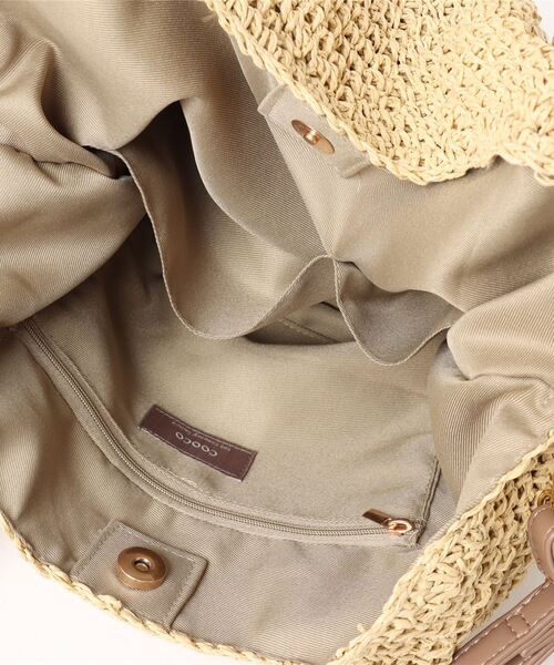 「COOCO」 かごバッグ 9 ブラック レディース_画像8