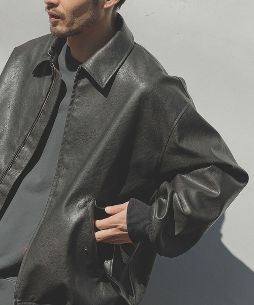 「BAYFLOW」 ジップアップブルゾン LARGE ブラック メンズ_画像6