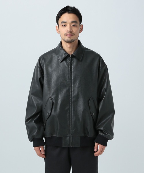 「BAYFLOW」 ジップアップブルゾン LARGE ブラック メンズ_画像9