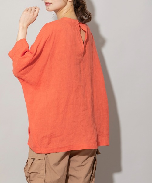 「Munich」 ドルマンスリーブブラウス FREE オレンジ レディース_画像5