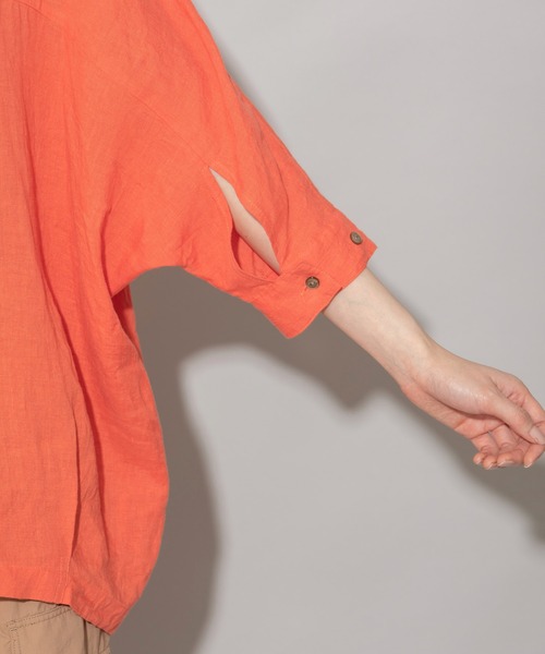 「Munich」 ドルマンスリーブブラウス FREE オレンジ レディース_画像8