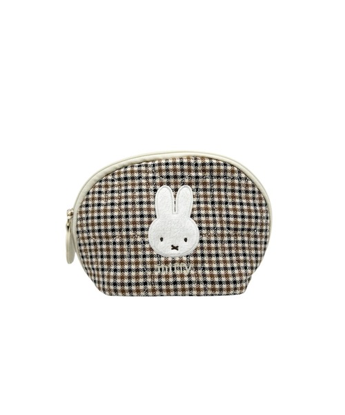 Miffy（ミッフィー） ポーチ キルティングチェックシリーズ ラウンド