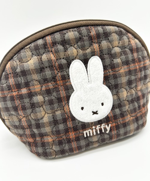 Miffy（ミッフィー） ポーチ キルティングチェックシリーズ ラウンド