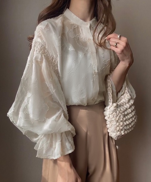 「FILLOU」 長袖ブラウス LARGE ホワイト レディース