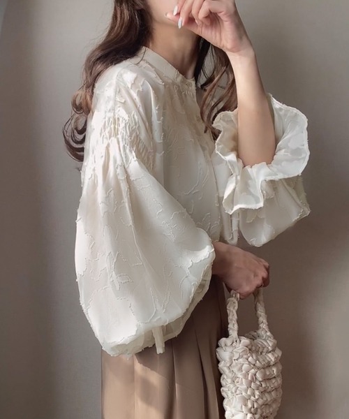 「FILLOU」 長袖ブラウス LARGE ホワイト レディース