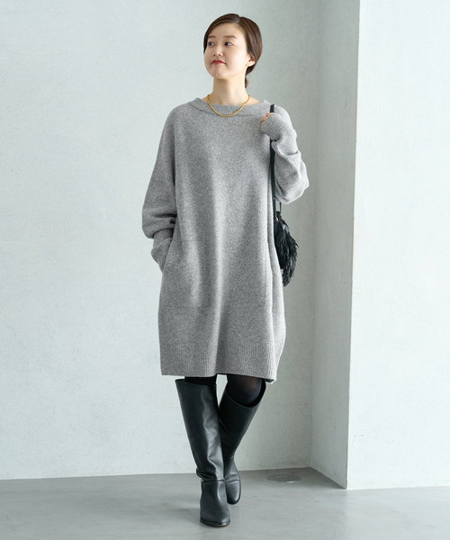 ★再値下げ★新品IENA イエナ 秋冬ワンピース IENA（イエナ） ニットワンピース FREE ブラック レディース