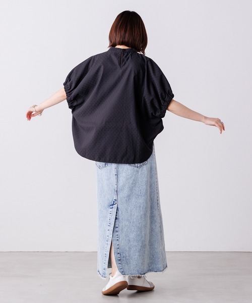 「hunch」 半袖ブラウス FREE ブラック レディース_画像2