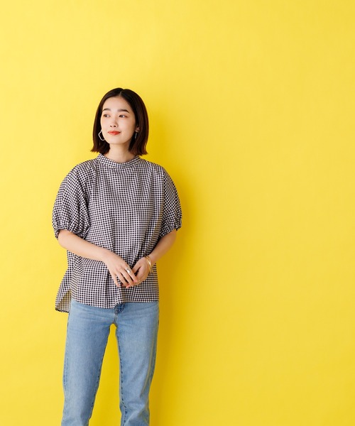 「hunch」 半袖ブラウス FREE ブラック レディース_画像5