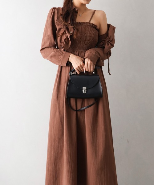 SpRay（スプレイ） ワンピース 「2点セット」シャーリングジャケット