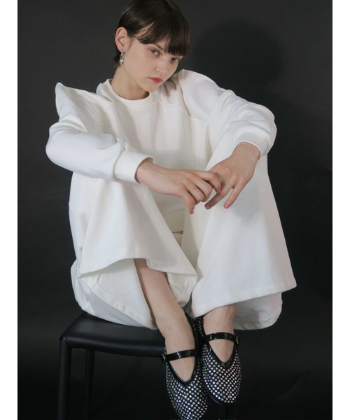 AMOMMA（アモマ） トレーナー スウェット 裏起毛 PUFF SLEEVE SWEAT裏