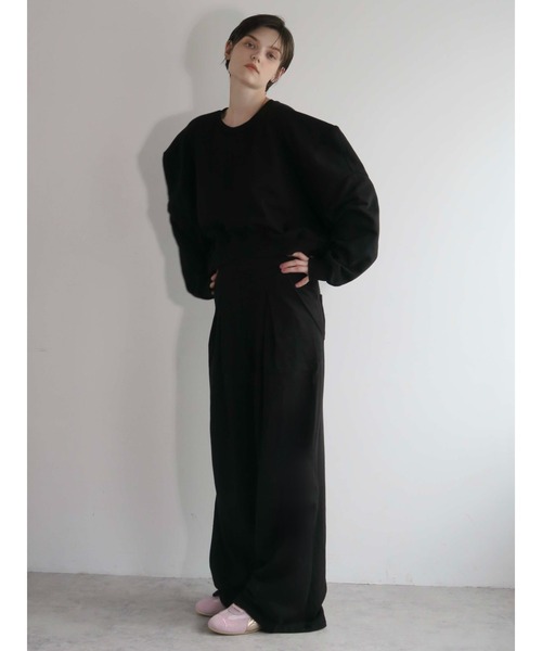 AMOMMA（アモマ） トレーナー スウェット PUFF SLEEVE SWEAT裏起毛 