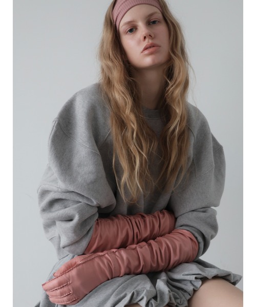 AMOMMA PUFF SLEEVE SWEAT裏起毛 グレー AMOMMA（アモマ） トレーナー スウェット PUFF SLEEVE SWEAT裏起毛