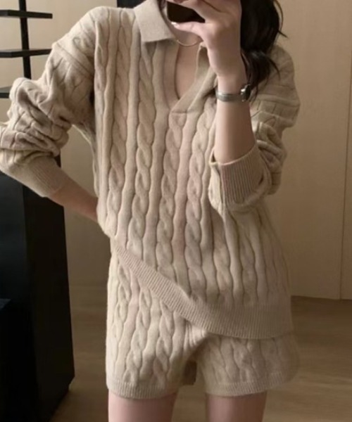 ニット セーター ケーブルニットセットアップ レディース | LACーVERT | 04