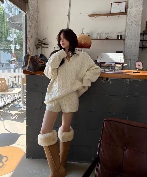 ニット セーター ケーブルニットセットアップ レディース | LACーVERT | 10