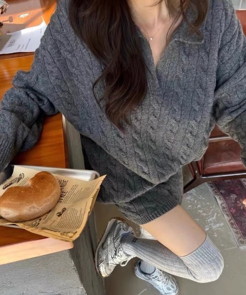 ニット セーター ケーブルニットセットアップ レディース | LACーVERT | 20