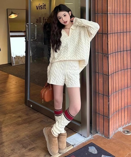 ニット セーター ケーブルニットセットアップ レディース | LACーVERT | 13