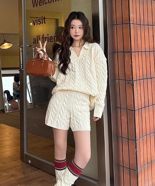 ニット セーター ケーブルニットセットアップ レディース | LACーVERT | 17