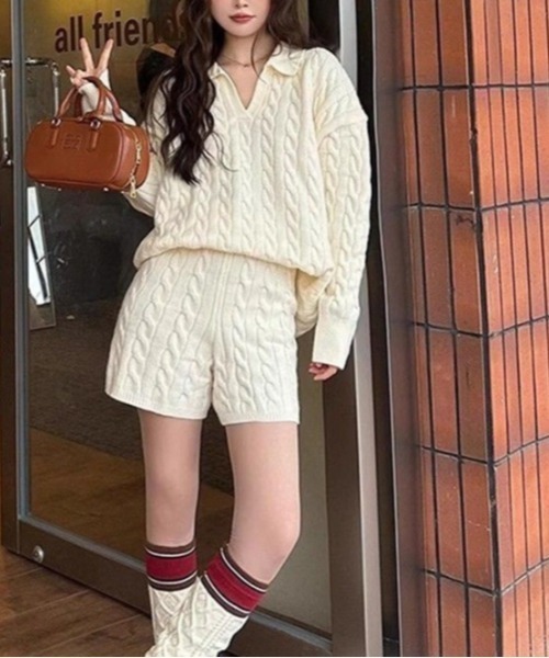 ニット セーター ケーブルニットセットアップ レディース | LACーVERT | 19