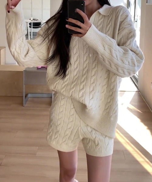 ニット セーター ケーブルニットセットアップ レディース | LACーVERT | 05