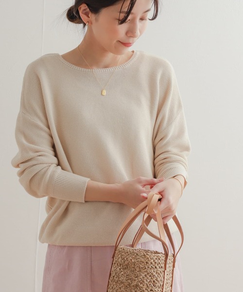 「URBAN RESEARCH DOORS」 長袖ニット MEDIUM ベージュ レディース_画像3