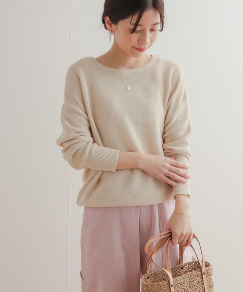 「URBAN RESEARCH DOORS」 長袖ニット MEDIUM ベージュ レディース_画像5