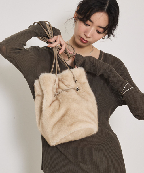 qualite（カリテ） ショルダーバッグ バッグ ファーバック/秋服/冬服