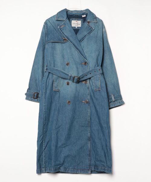 「Levi's」 トレンチコート X-SMALL ダークインディゴブルー レディース_画像2