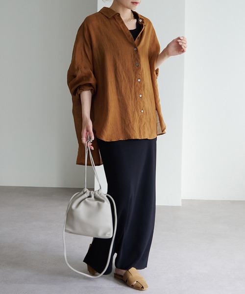 「PUAL CE CIN」 長袖シャツ FREE ライトグレー レディース_画像5